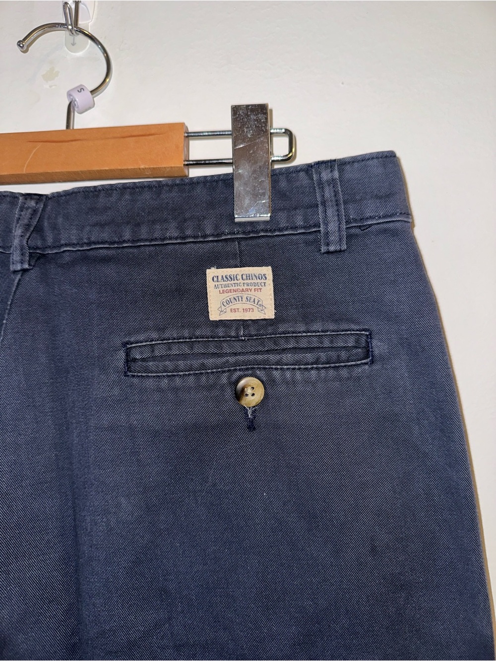 Vintage pleated men’s navy chinos - Picture 6 of 13